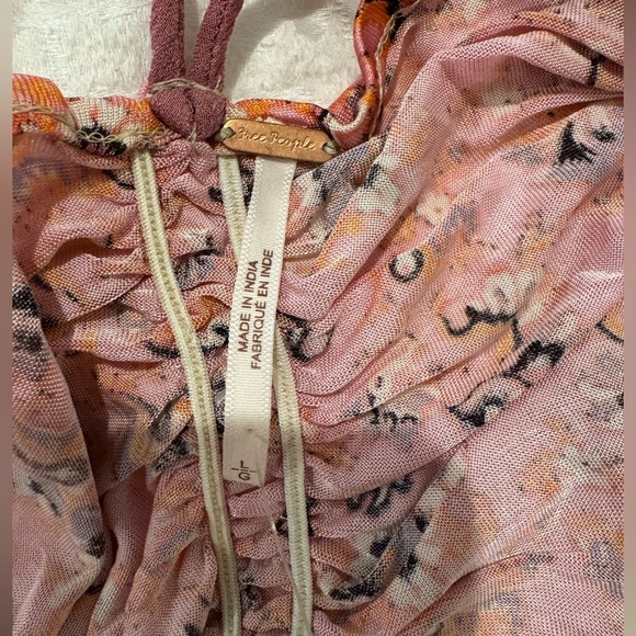 Free People Cocktail Queen Tank Lavender Ruched Cami boho - Picture 6 of 7